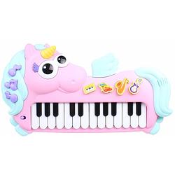 Foto van Jonotoys keyboard eenhoorn junior 36 cm roze/blauw