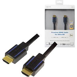 Foto van Logilink hdmi aansluitkabel hdmi-a stekker, hdmi-a stekker 5.00 m zwart chb006 hdmi-kabel