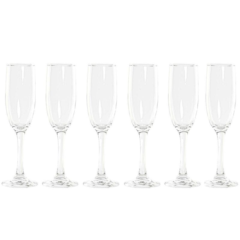 Foto van 12x stuks champagne/cava flutes/glazen 175 ml van glas - champagneglazen