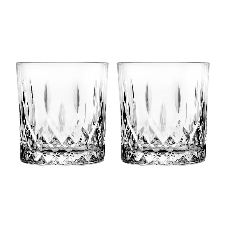 Foto van Glasmark whiskeyglazen - 12x - diamond - 280 ml - glas - waterglazen - whiskeyglazen