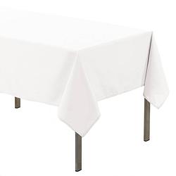 Foto van Wit tafelkleed van polyester 140 x 200 cm - tafellakens