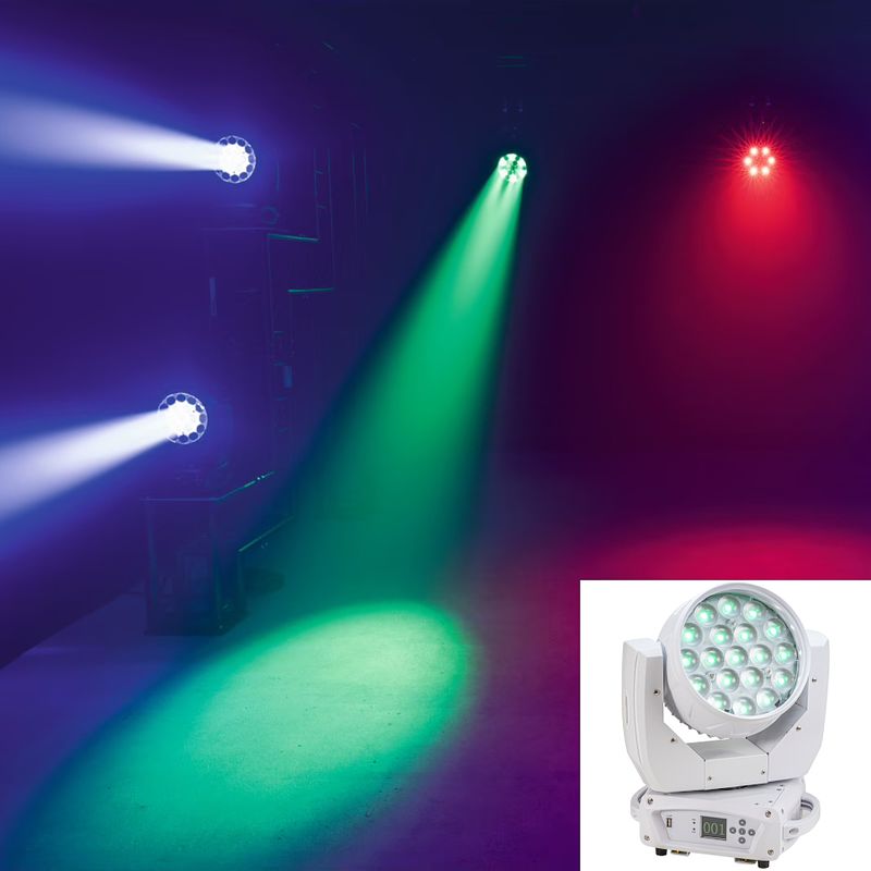 Foto van Eurolite led tmh-x4 moving head wash zoom (wit)