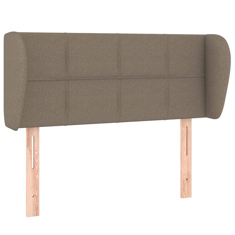 Foto van Vidaxl hoofdbord met randen 83x23x78/88 cm stof taupe