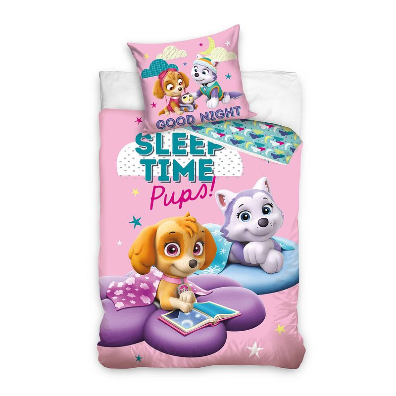 Foto van Paw patrol baby dekbedovertrek, sleep time - 100 x 135 cm / 40 x 60 cm - katoen