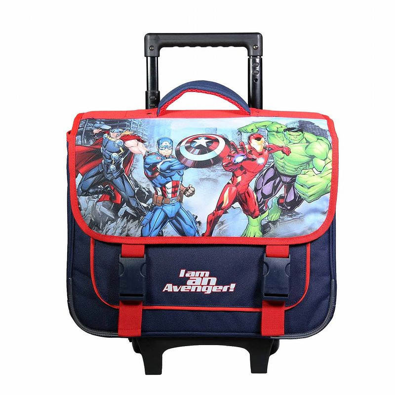 Foto van Avengers schooltas boekentas trolley jongens 38x14x34