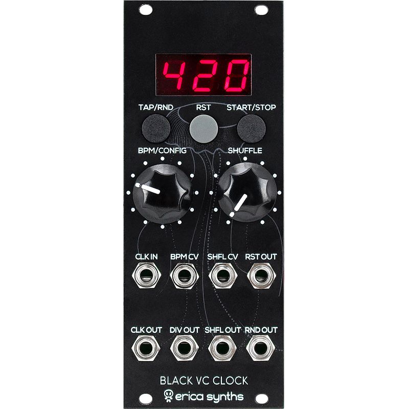 Foto van Erica synths black vc clock v2 eurorack module