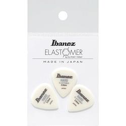 Foto van Ibanez belj1hd25 elastomer plectrums 3-pack hard 2.5 mm - wit teardrop