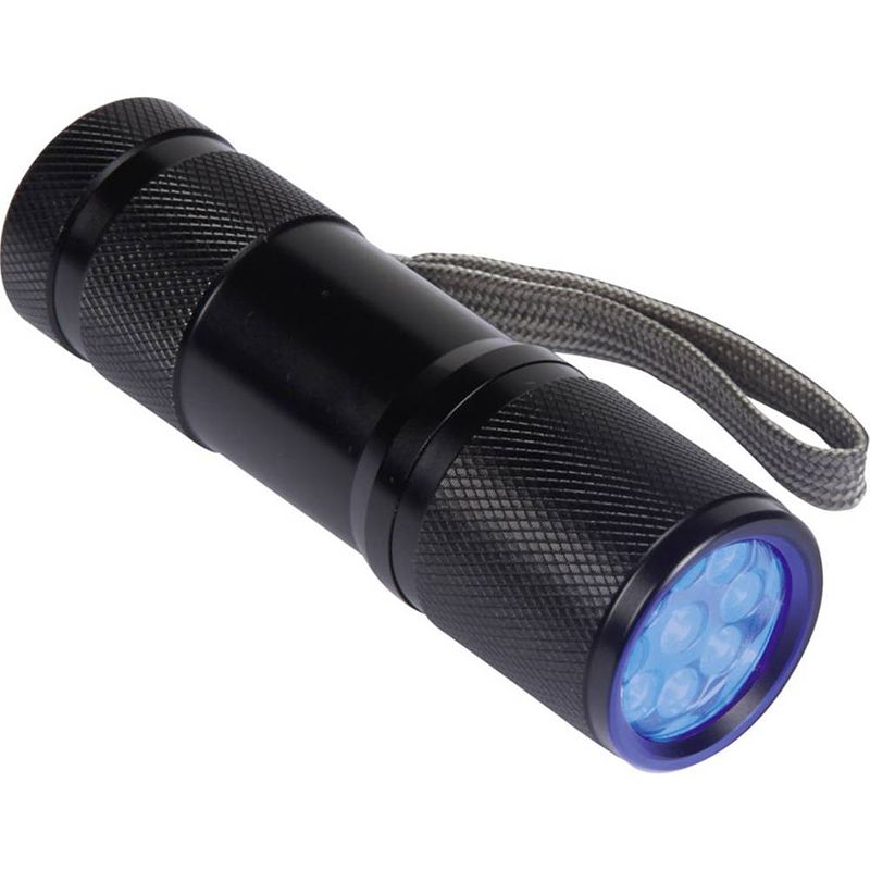 Foto van Perel zaklamp led 9,5 x 2,8 cm zwart/blauw