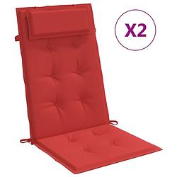 Foto van The living store stoelkussen - hoge rugleuning - oxford stof - rood - 120x50x3 cm - anti-slipontwerp