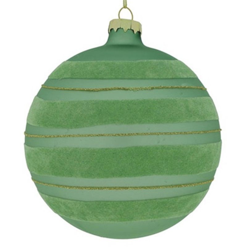 Foto van Non-branded kerstbal robee 10 cm glas groen