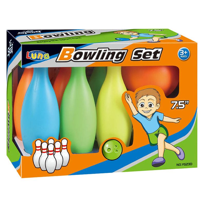 Foto van Luna bowlingset 7,5 inch junior 7-delig