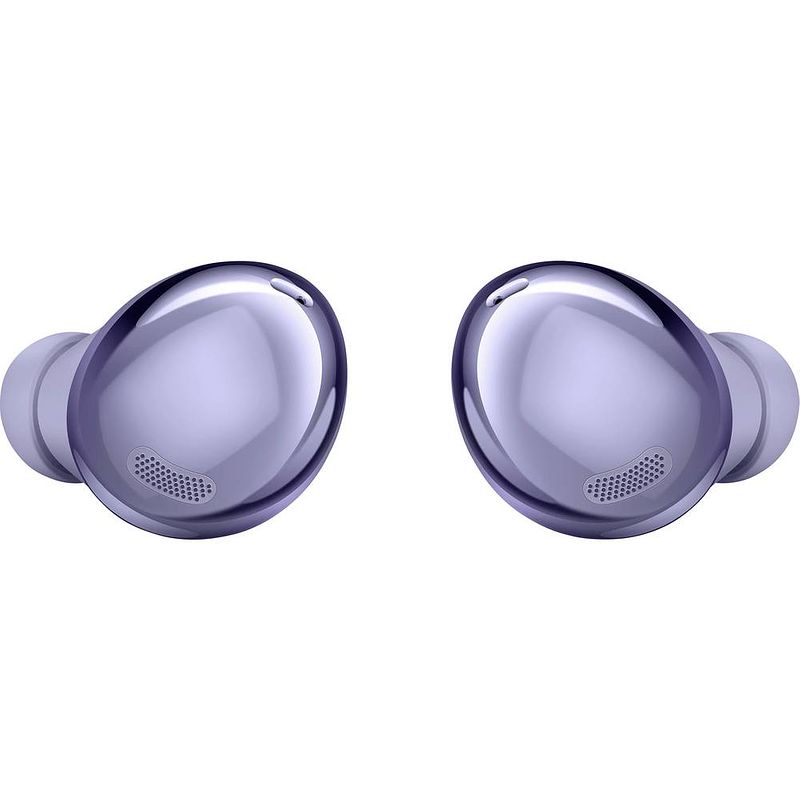 Foto van Samsung galaxy buds pro in ear oordopjes bluetooth violet noise cancelling headset, klankregeling, volumeregeling, magnetisch, surround sound, touchbesturing,