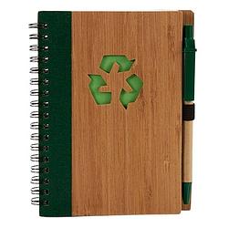 Foto van Pincello notitieboek 16 x 12 cm karton groen/bruin 2-delig