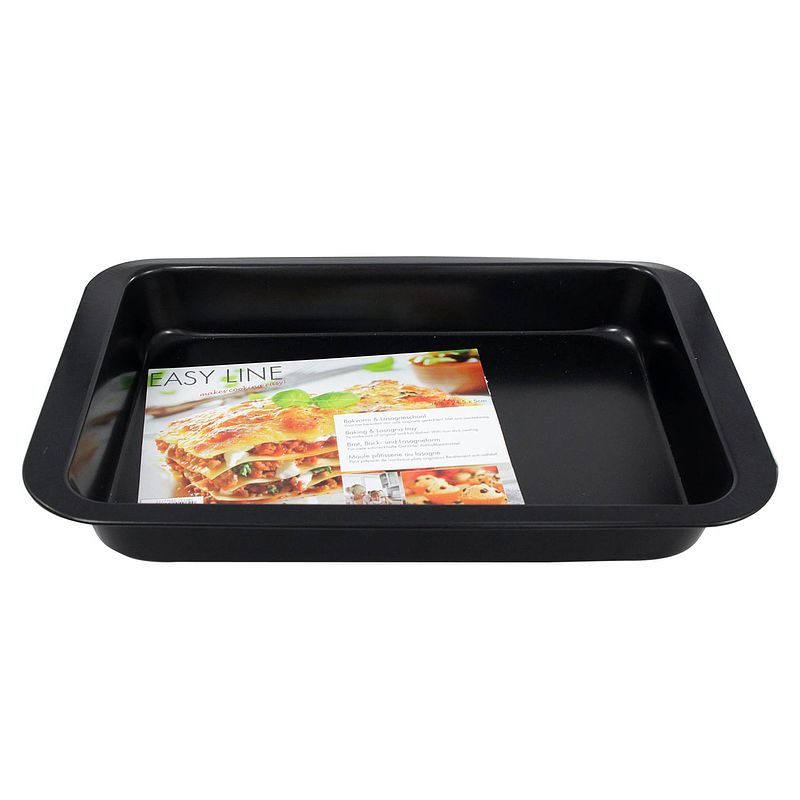 Foto van Zwarte ovenschalen/braadsledes 36 x 24 cm - ovenschalen