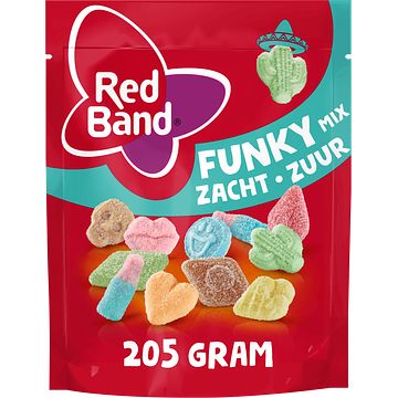 Foto van Red band snoepmix funky zacht zuur 205g bij jumbo