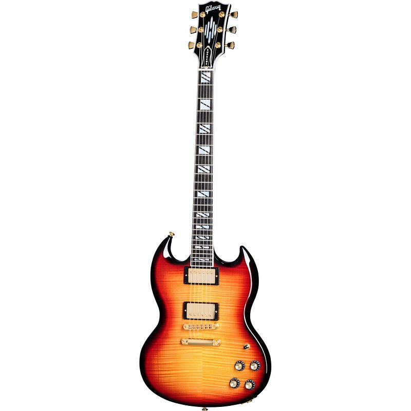 Foto van Gibson sg supreme fireburst elektrische gitaar met hardshell case