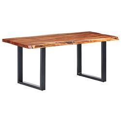 Foto van Vidaxl eetkamertafel met natuurlijke randen 6 cm 200 cm acaciahout