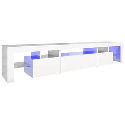 Foto van Vidaxl tv-meubel met led-verlichting 215x36,5x40 cm hoogglans wit