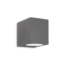 Foto van Moderne grijze wandlamp - ideal lux up - metaal - g9 - 6,5 x 26 x 26,5 cm