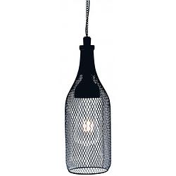 Foto van Luxform hanglamp flamenco solar 11 x 32 cm staal zwart