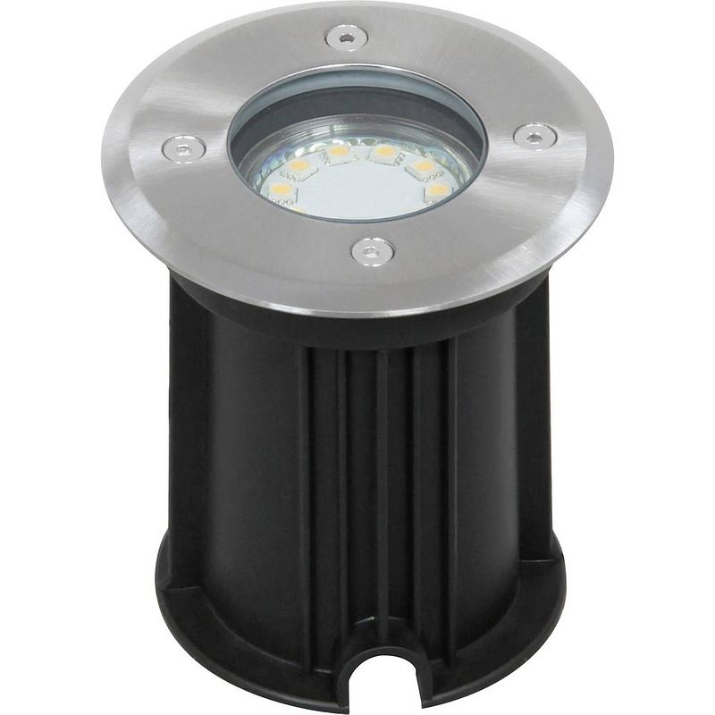 Foto van Smartwares ranex 01.586.21 inbouw buitenlamp gu10 led 3 w zilver