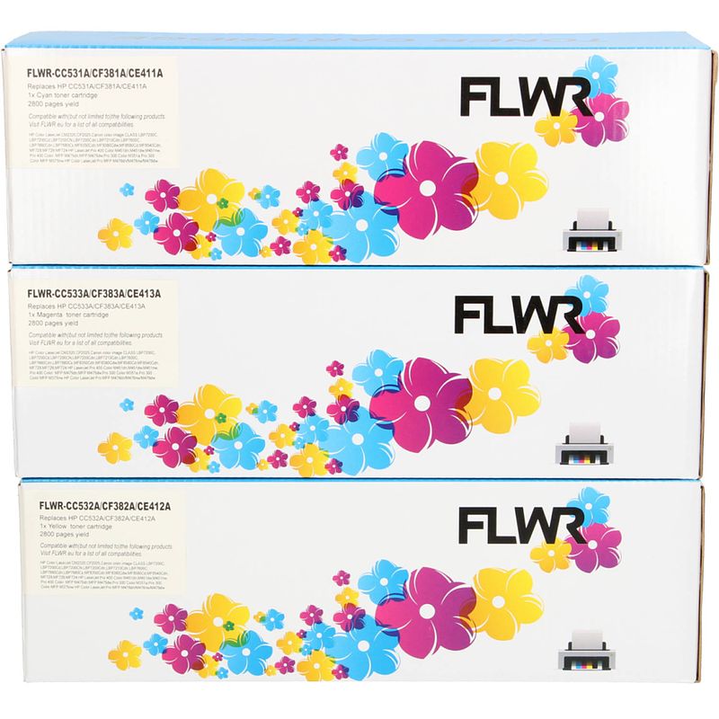 Foto van Flwr hp 312a 3-pack kleur toner