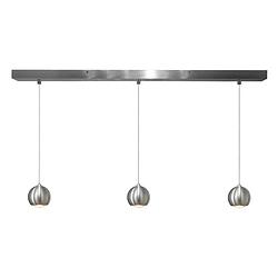 Foto van Lamponline hanglamp denver 3 lichts ø 10 cm l 100 cm mat chroom