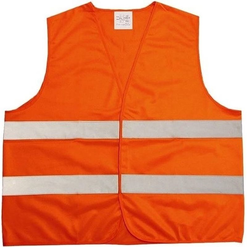 Foto van 6x oranje veiligheidsvest voor volwassenen - veiligheidshesje