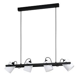 Foto van Eglo hornwood 1 hanglamp - e27 - 110 cm - zwart/wit