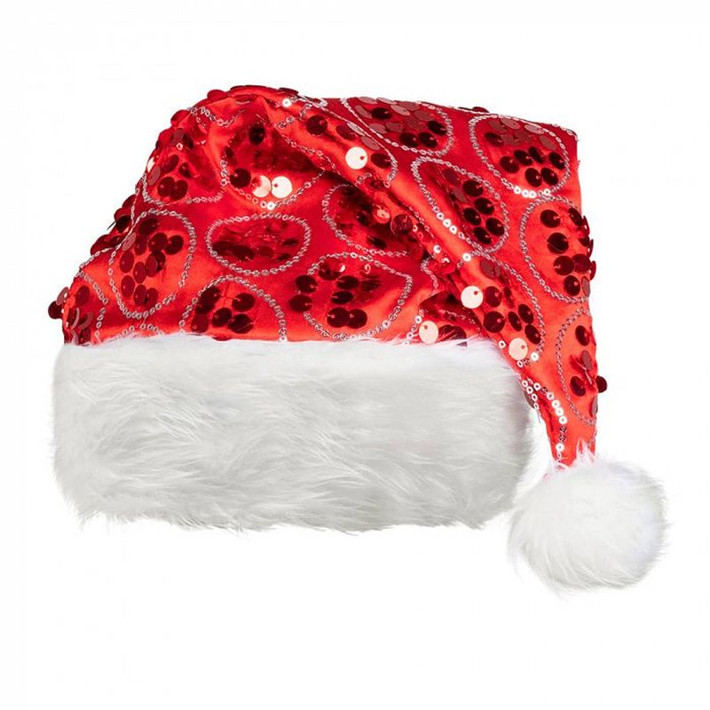 Foto van Boland kerstmuts dangling polyester rood wit one-size