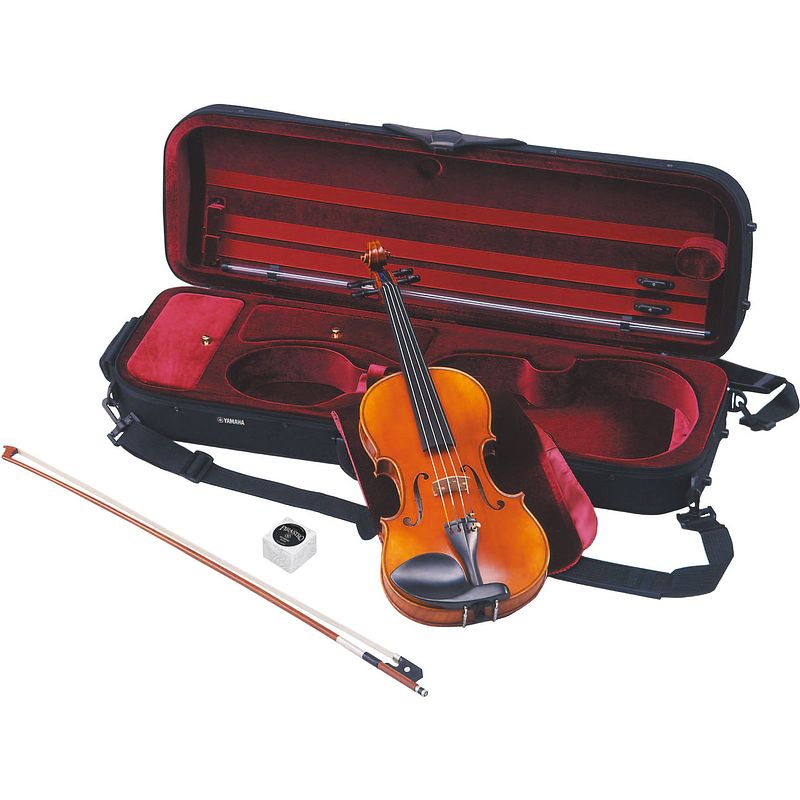 Foto van Yamaha v10sg stradivarius 4/4-formaat viool met koffer, strijkstok en hars