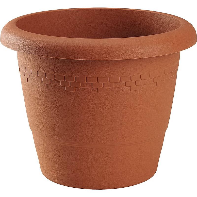 Foto van Bloempot/plantenpot terra cotta kunststof diameter 30 cm - plantenpotten