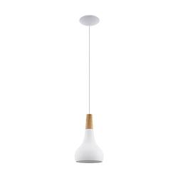 Foto van Eglo sabinar hanglamp - e27 - ø 18 cm - wit/bruin