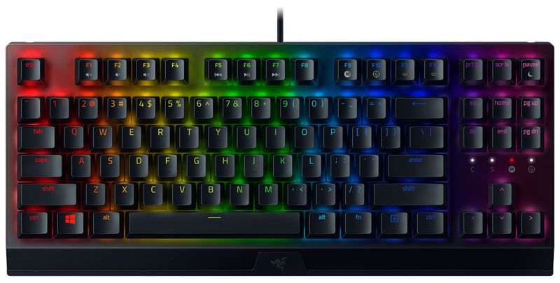 Foto van Razer blackwidow v3 tenkeyless gaming toetsenbord yellow switch qwerty