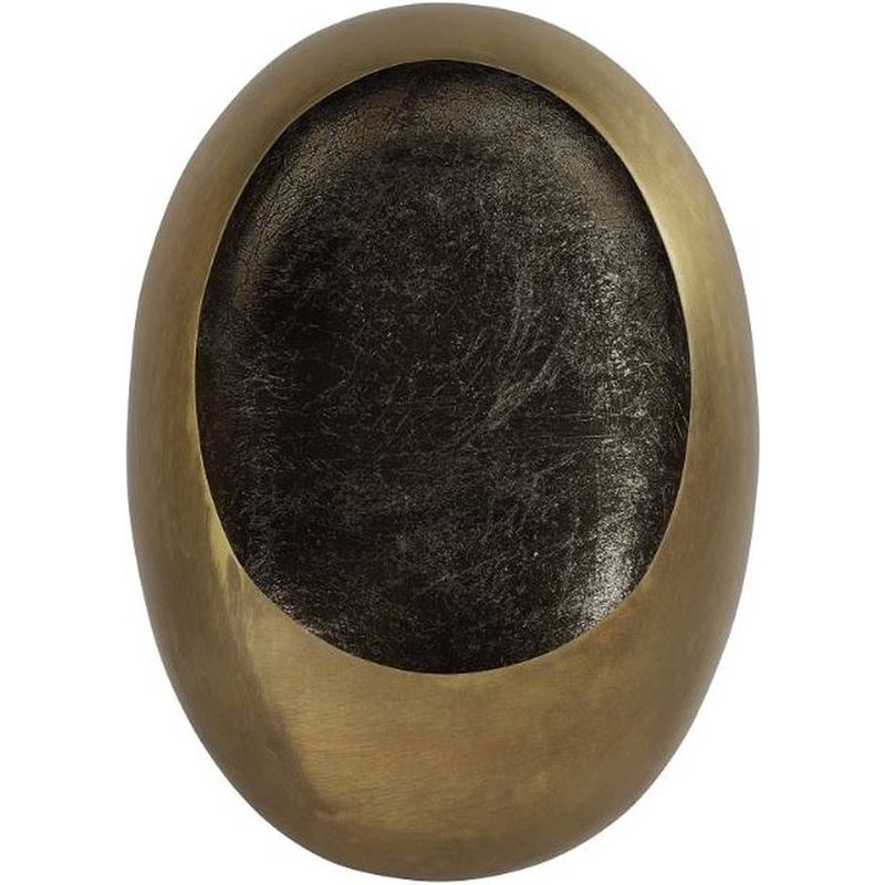 Foto van Non-branded waxinelichthouder eggy 44,5 cm staal antiek/goud