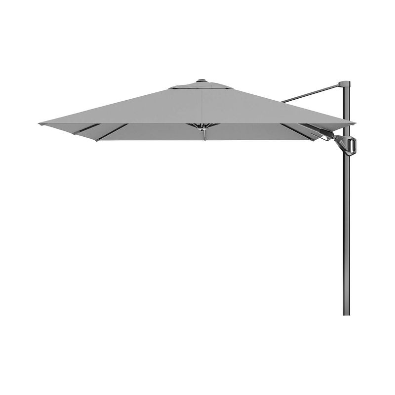 Foto van Platinum voyager vierkante zweefparasol t2 2,7x2,7 m. - light grey