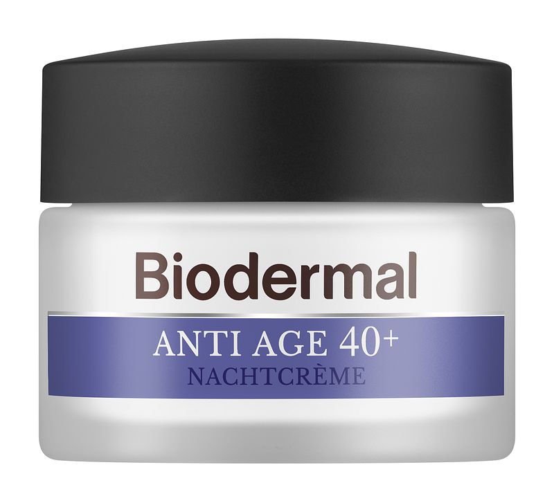 Foto van Biodermal anti age nachtcrème 40+ met niacinamide & peptide
