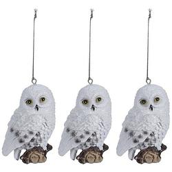 Foto van 3x kersthangers figuurtjes uil 10 cm - uil thema kerstboomhangers