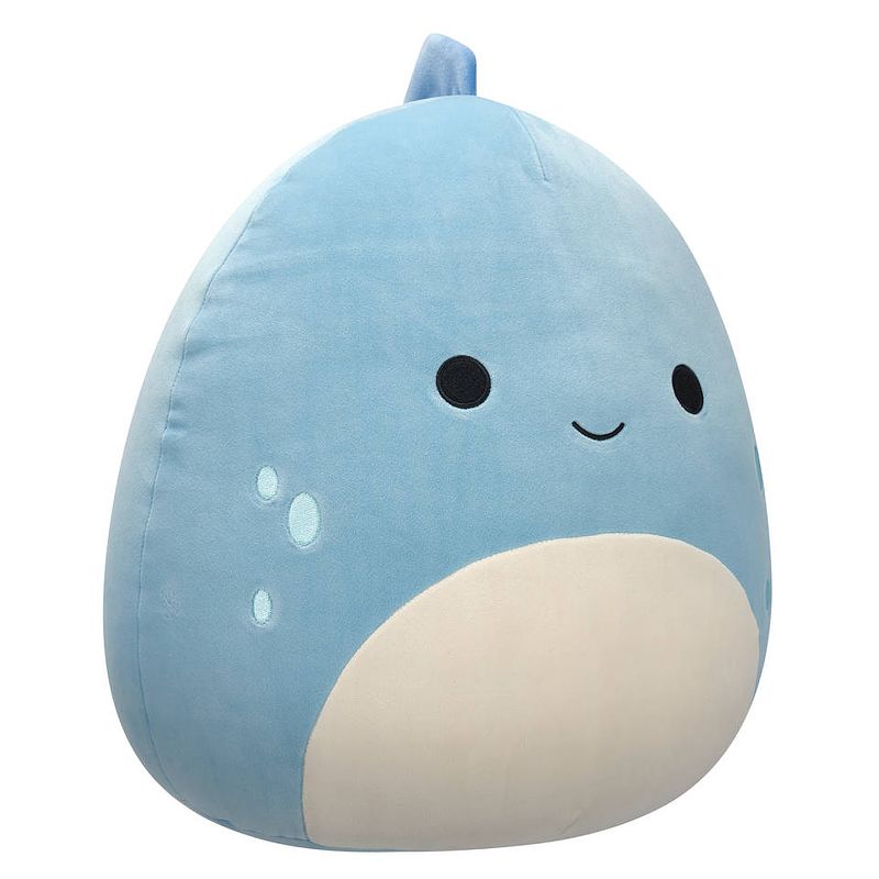 Foto van Squishmallows knuffel john-john de leiblauwe dinosaurus - 40 cm