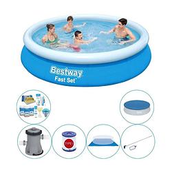 Foto van Bestway fast set rond 366x76 cm - zwembad pakket