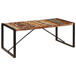 Foto van Vidaxl eettafel 200x100x75 cm massief gerecycled hout