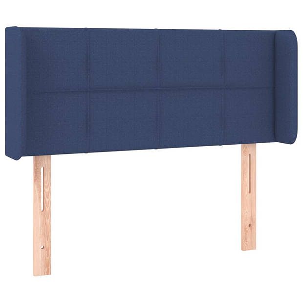 Foto van Vidaxl hoofdbord met randen 93x16x78/88 cm stof blauw