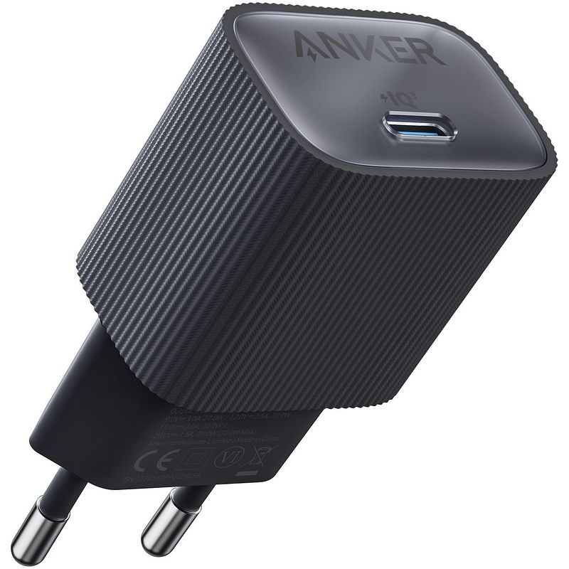 Foto van Anker 511 nano 4 wall charger 30w 1c euplug oplader zwart