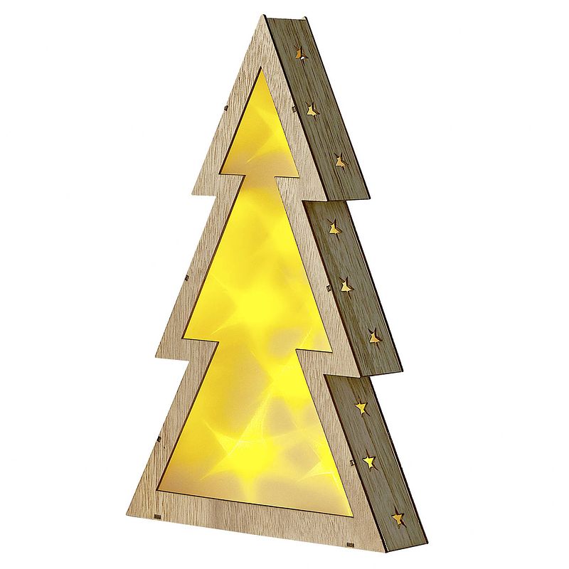 Foto van Beliani juva - decoratief accessoire-lichte houtkleur-populierhout