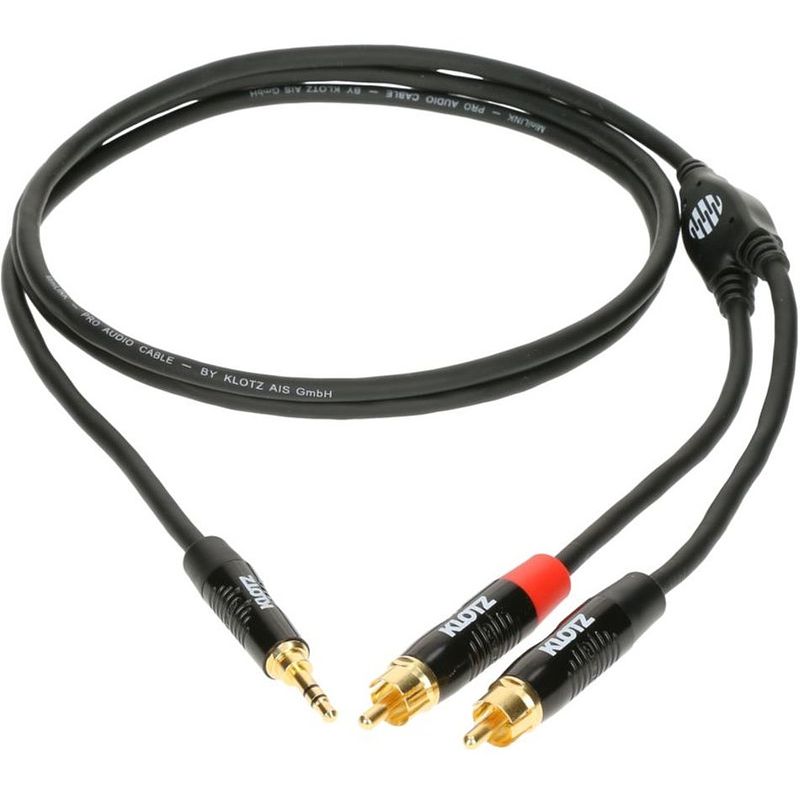 Foto van Klotz ky7-090 minilink pro y-kabel 3.5mm - 2x rca 0.9m