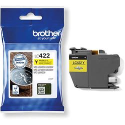 Foto van Brother inktcartridge, 550 pagina's, oem lc-422y, geel 5 stuks