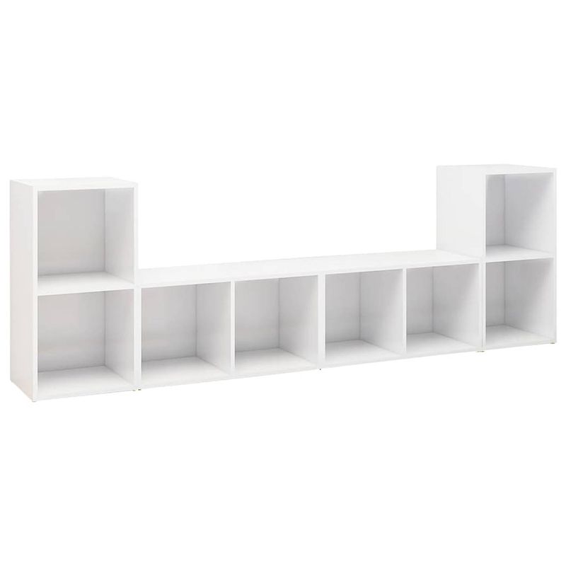 Foto van The living store tv-meubel - klassiek hoogglans wit - 72 x 35 x 36.5 cm