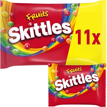 Foto van Skittles fruits mini's 11 stuks 198g bij jumbo