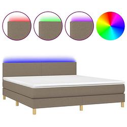 Foto van The living store boxspring pocketvering bed - 160x200 cm - met led verlichting