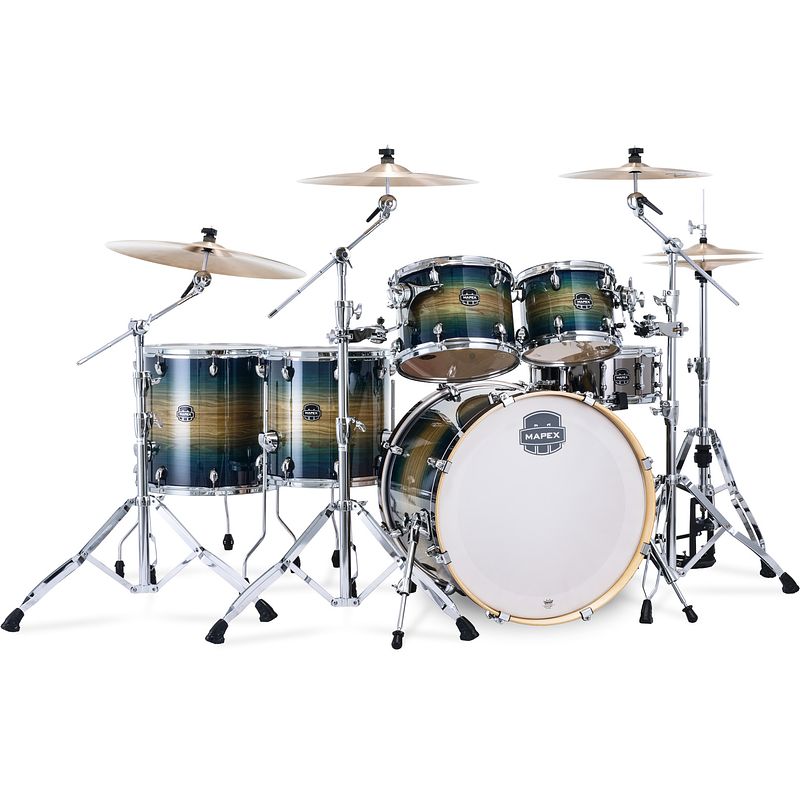 Foto van Mapex armory stage+ rainforest burst 6d. rock shellset